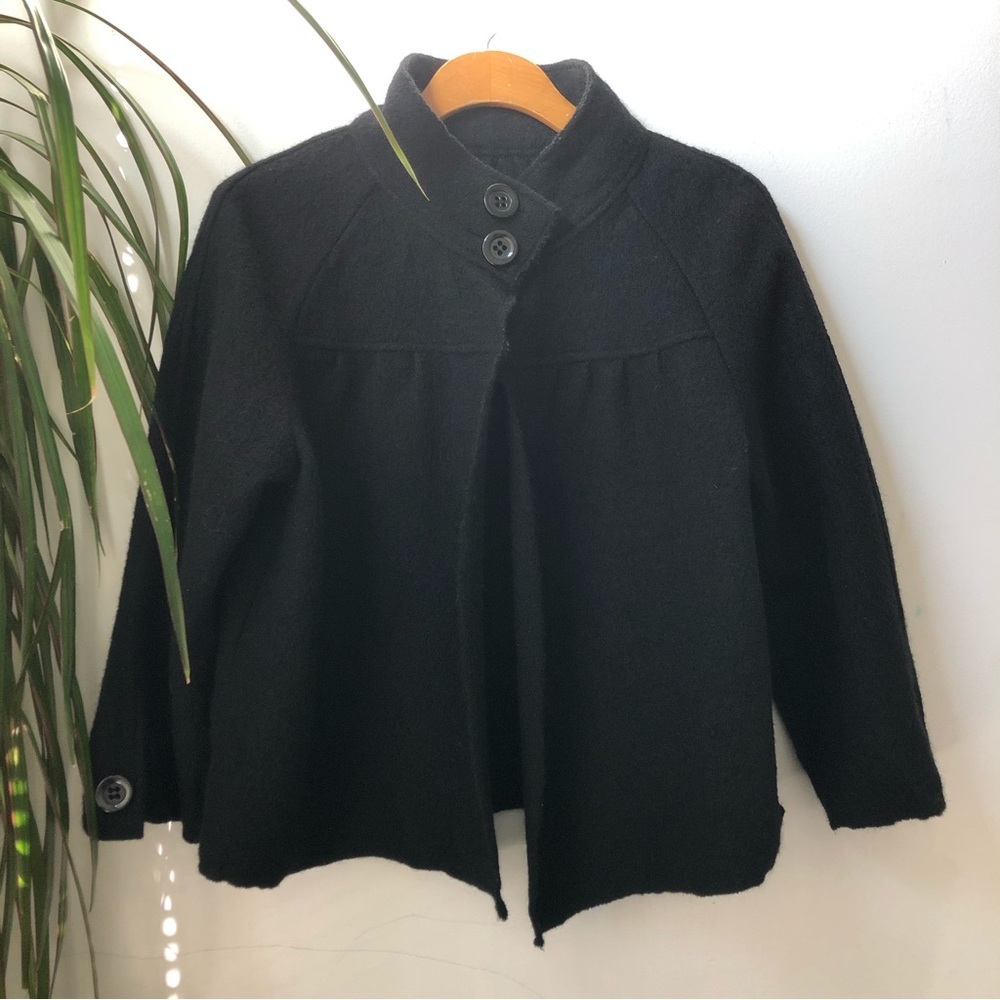 WORTHINGTON Women’s Black 100% Wool Cape Jacket Size M